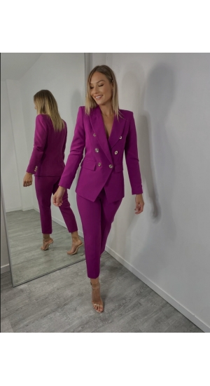 Jakke blazer lilla med knapper    Jakke blazer lilla med knapper